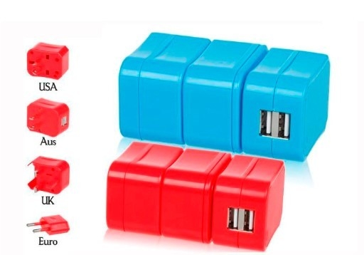 De verwijderbare Gecombineerde Europese Stop van de Reisadapter met Usb-Machtsafzet