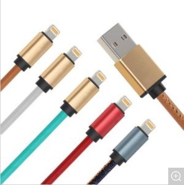 Kabel van de Cellphone de Mobiele Lader, USB 3,0 de Pu Behandelde Snelle Kabel van Lastengegevens voor IPhone