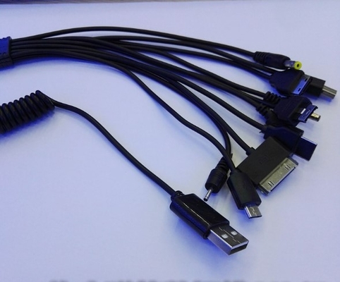 20 cm Draagbare 10 in 1 Usb-Kabel van de Telefoonlader voor Smart Aangedreven Apparaat