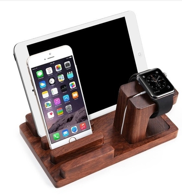 3 in 1 Bamboe Houten het Laden Houderswieg betekenen iWatchiphone iPad, Apple-Horlogetribune Houten het Laden Post