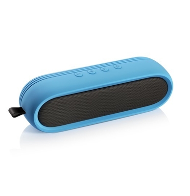 Het blauwe Kanaal van de Sprekers Enige Geluiden van Kleuren Ovale Draadloze Minibluetooth met Siliconedekking