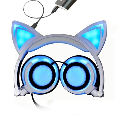 Vouwbare Opvlammende het Gloeien de Oortelefoon HIFIstereo-installatie van Sportbluetooth met Kattenoor
