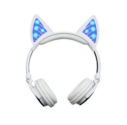 De Oortelefoon LEIDENE van Bluetooth van het kattenoor Vouwbare Draadloze Gloeiende Mic voor Laptop van IPhone Samsung PC